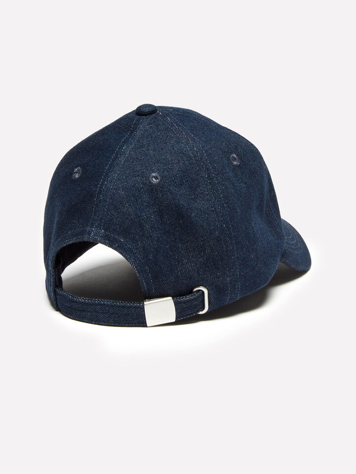 Dark blue hat with embroidery - null - Dark Blue | Sisley image number 2